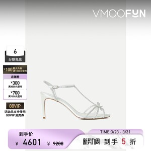 Rene Caovilla 春夏女蝴蝶结细节丝缎高跟鞋时装凉鞋