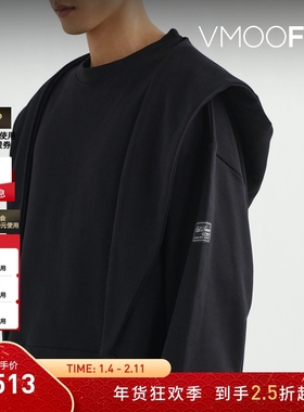 【折扣】Raf simons男士宽松系带细节棉质平纹布帽衫