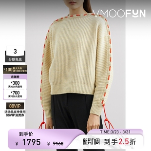 季 秋冬女宽松休闲款 末折扣 Beckham 绳结边饰针织衫 Victoria