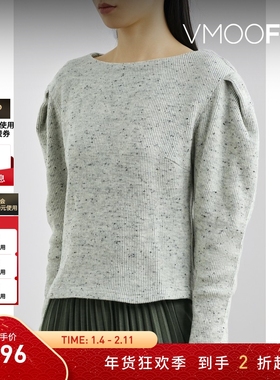 【折扣】Assignments ASGN 秋冬女褶饰针织上衣