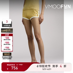【618狂欢】COURREGES 夏女多巴胺贴花棉质平纹布短裤休闲裤