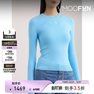 MARINE 末折扣 SERRE 女秋冬紧身圆领刺绣针织衫 毛衣 打底衫 季