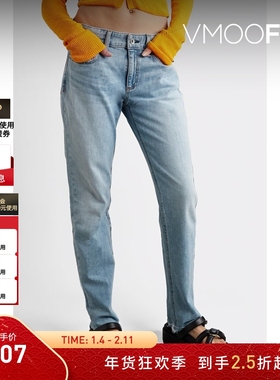 【折扣】Rag＆Bone女士低腰直筒浅蓝色牛仔裤