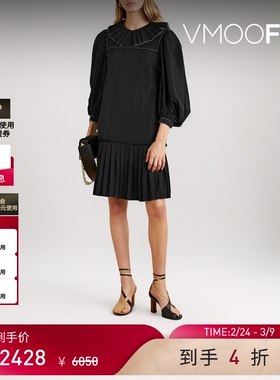 【38开门红】REJINA PYO女褶裥塔夫绸迷你连衣裙