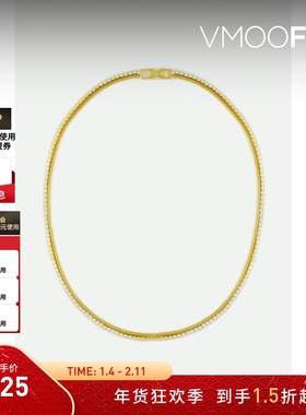 【新年礼物】CZ by Kenneth Jay Lane 女士金色黄铜镀14K金项链