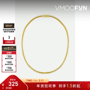 【新年礼物】CZ by Kenneth Jay Lane 女士金色黄铜镀14K金项链