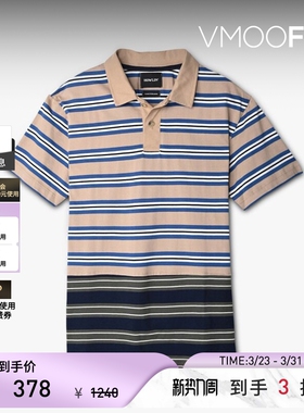 Howlin' 春夏男士条纹拼色纯棉平纹布 Polo 衫