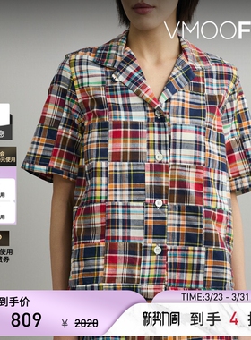 HOWLIN'春夏女士随性慵懒格纹棉质衬衫