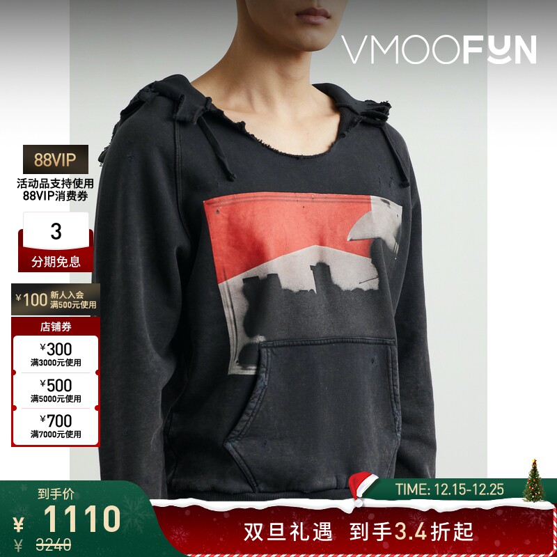 【折扣】1017 ALYX 9SM 早春男印花仿旧棉质连帽卫衣