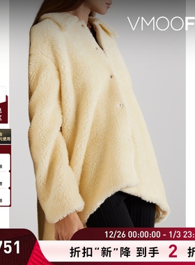 【折扣】A.W.A.K.E. MODE 秋冬女宽松皮外套