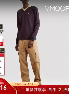 【折扣】Wales Bonner男修身条纹棉质Polo衫