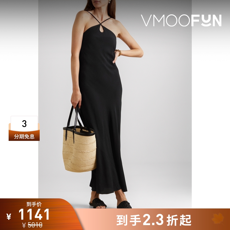 【折扣】Three Graces London 女纯色小黑裙连衣裙