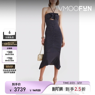 Alexandre 女拧绕波点挂脖连衣裙 Vauthier