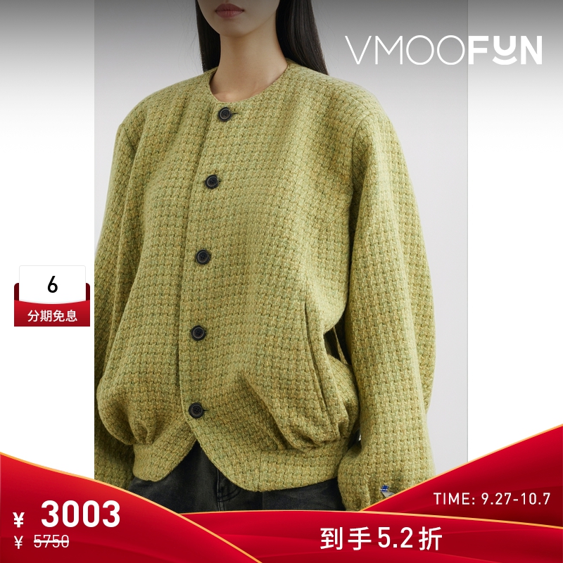 【折扣】Ader Error 秋冬女混色绵羊毛混纺外套
