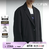 季 平驳领西装 末折扣 秋冬男黑色宽松棉质府绸经典 外套 OAMC