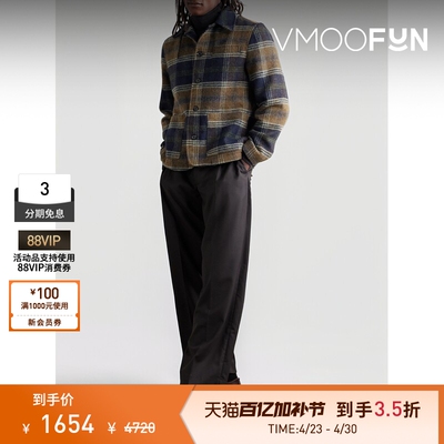 【季末折扣】Oliver Spencer 男秋冬衬衫式格纹法兰绒夹克外套