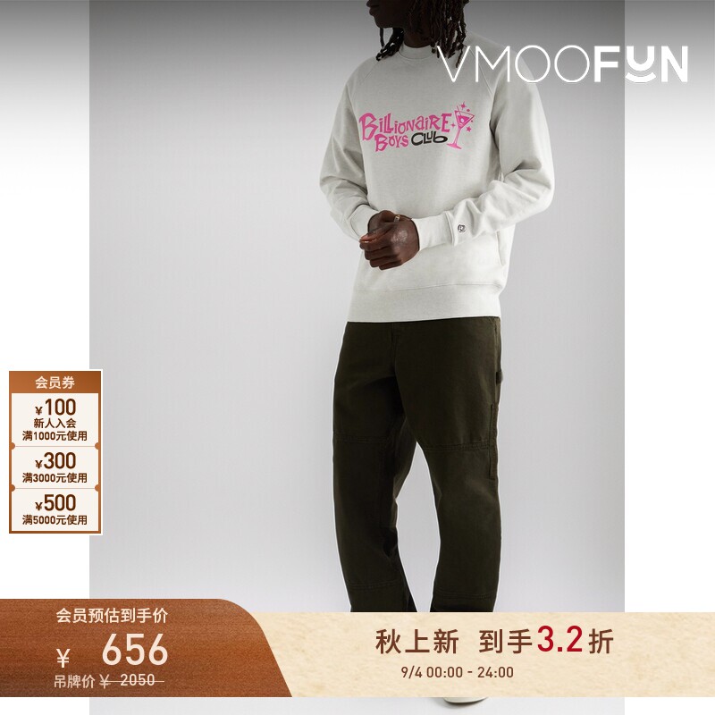【早秋特惠】Billionaire Boys Club秋男宽松印花圆领棉质卫衣图片