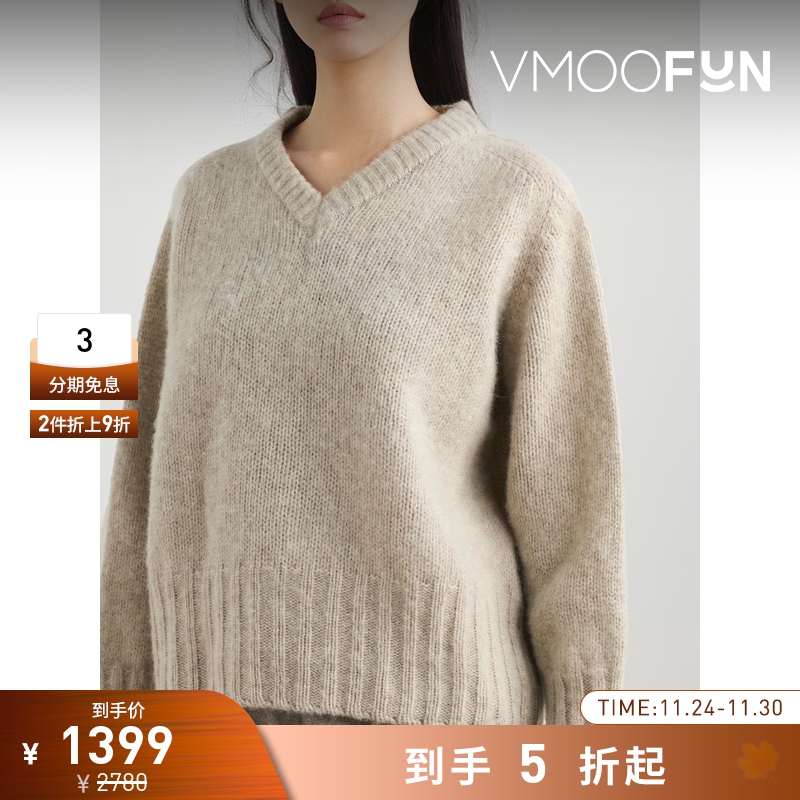 【折扣】Howlin' 秋冬女宽松绵羊毛毛衣