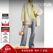 折扣 Mother Pearl 女秋冬廓形牛仔布抓绒外套