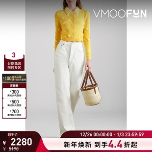 Olivia Alice 早春女贴花棉质混纺开襟衫 折扣