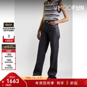 Sander 女深蓝色高腰直筒牛仔裤 款 Jil 折扣 经典