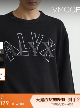 【季末折扣】1017 ALYX 9SM 秋冬男宽松印花圆领棉质卫衣