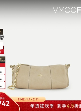 【折扣】MANU ATELIER 女士简约精致浅棕色皮革单肩包