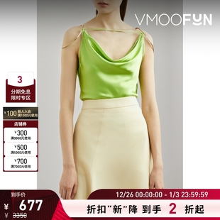 女金属装 Gaia Cult 饰缎面上衣 折扣再降