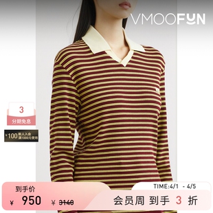 Wales Polo 衫 Bonner春夏女条纹弹力针织