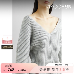 The 季 末折扣 女秋冬罗纹棉质混纺针织上衣 Range