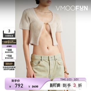 季 拉绒针织开襟衫 末折扣 秋冬女短款 毛衣外套 Jacquemus