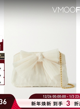 【新年礼物】Loeffler Randall 女蝴蝶结细褶手拿包