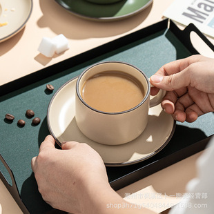 小奢华咖啡杯套装 欧式 小号家用餐厅复古精致下午茶具马克杯