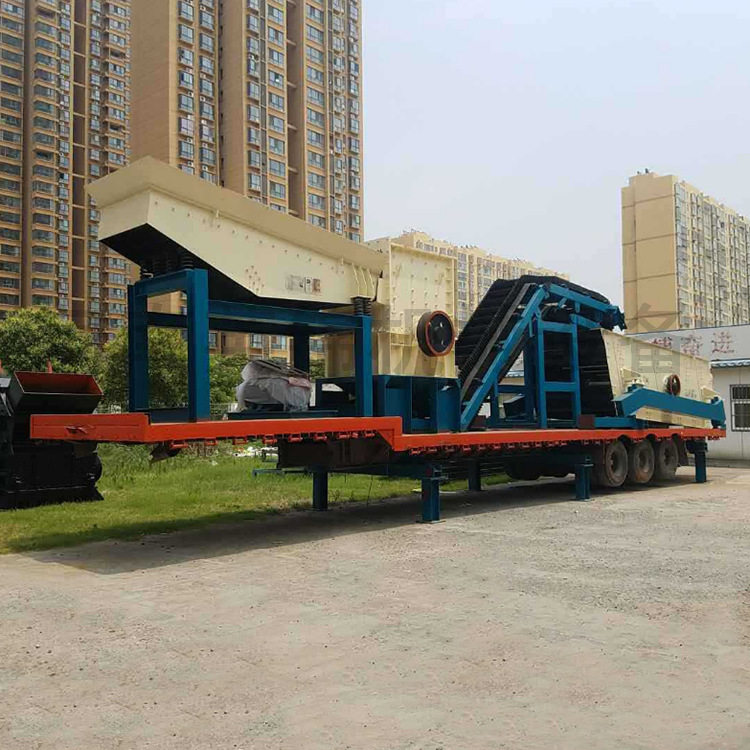 油电两用建筑垃圾破碎车 矿山鹅卵石移动破碎站 高硬度石料破碎站,机械设备,破碎机,淘宝优惠券,粉丝福利购,淘宝优惠卷