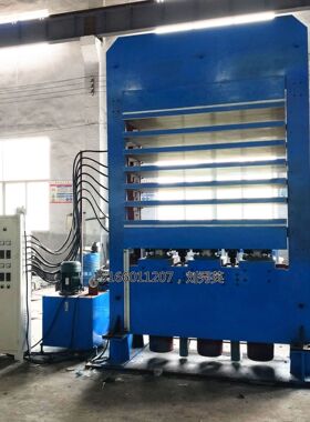 新能源汽车电池电热膜成型油压机 框式双缸油压机 100tPLC硫化机