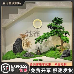 J有迎客松仿真树造景假树室内绿植景观大型罗汉松摆件楼梯下橱窗
