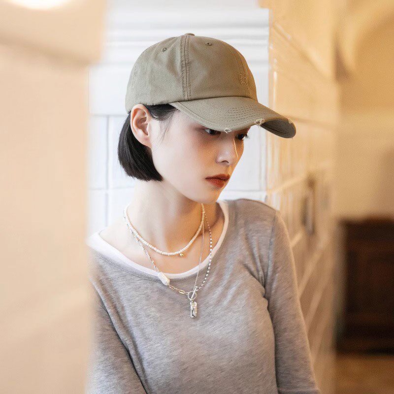 棒球帽假发一体新款弯檐鸭舌帽潮流防晒遮阳帽女士四季光头全头套