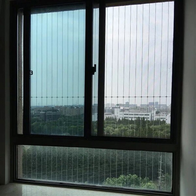 温州定制高楼儿童隐形防护网316不锈钢钢丝网防盗网隐形防窥防火