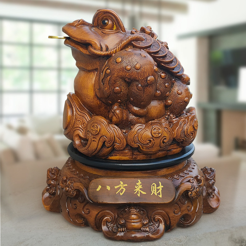 招财金蟾摆件招财进宝金蝉旺财三足蟾蜍办公室装饰品店铺开业礼品
