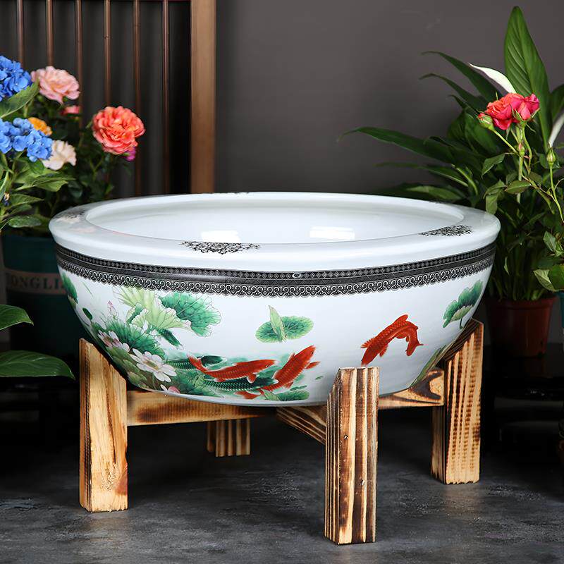 吸水石盆景陶瓷观背鱼缸上水石景观室内造景庭院园艺大甲鱼乌龟缸