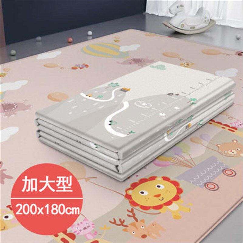 婴儿爬爬垫防水滑客厅LDPE大号双面可折叠儿童游戏垫子宝宝爬行垫