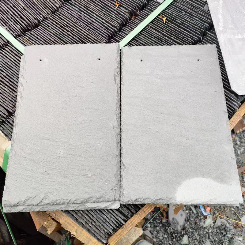 新型屋顶瓦片青石板瓦板 新中式别墅农村自建房天然黑色板岩石瓦