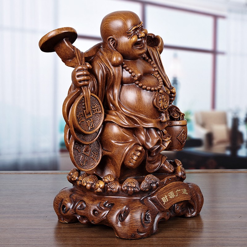 招财弥勒佛摆件客厅财源广进家居乔迁大肚佛供奉佛像财神笑佛菩萨