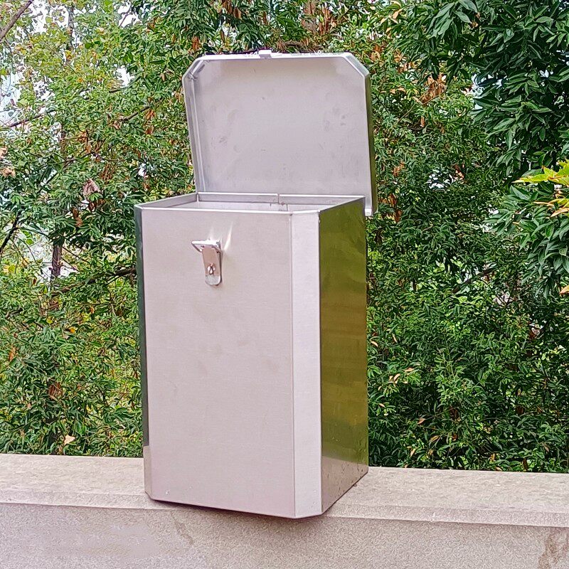 摩托车保险杠多用箱不锈钢工具箱置储物盒水杯架电动快递车侧边箱