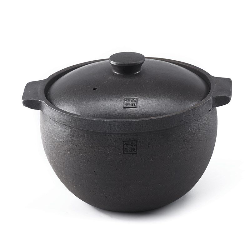 四川雅安荥经黑砂砂锅朱氏砂器黑砂朱庆平土锅4L