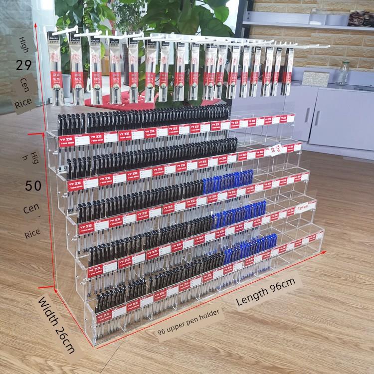 创优品笔架笔芯挂文具店亚克力笔架收纳陈列中性笔桌面毛笔展示架