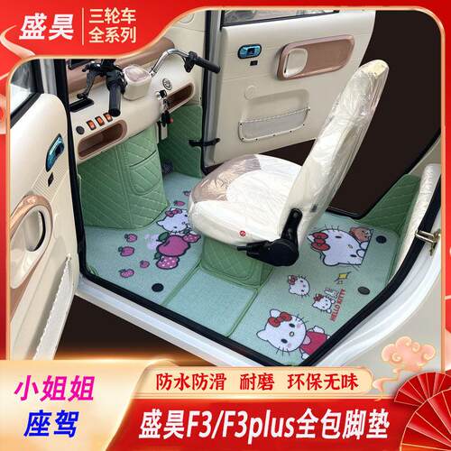 盛昊F3 F3pro F3plus电动三轮车全包围脚垫 电动三轮篷车全包脚垫