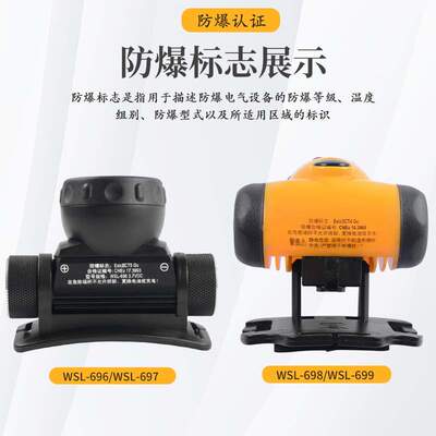 华升黑豹WFL-696工业级防爆头灯加油站巡检电工检修头戴灯LED照明