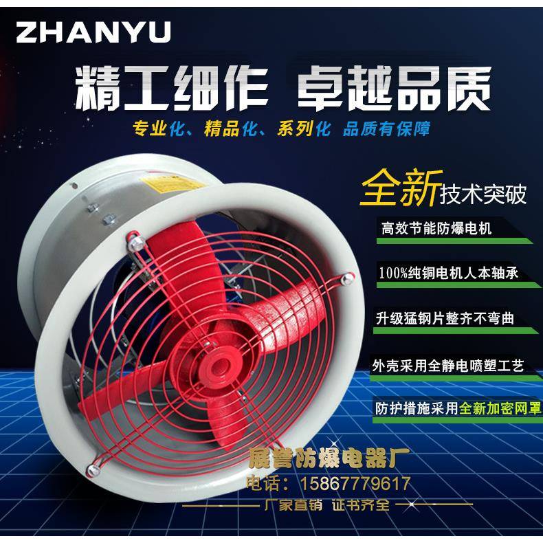防爆轴流风机BT35-11-5防爆排风扇0.75kw工业隔爆风机散热风扇
