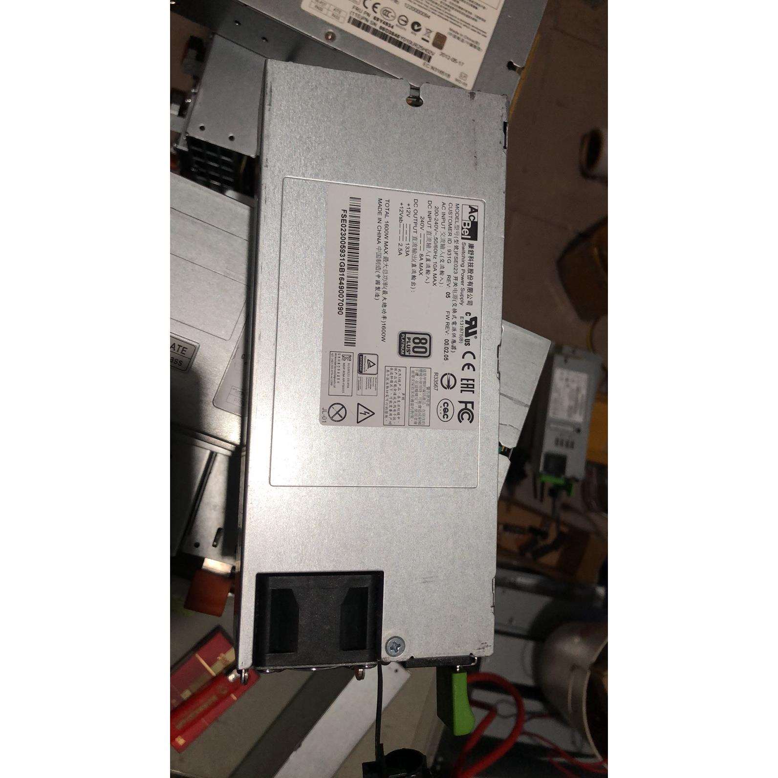 服务器电源1600W电源可配转接板和电源线